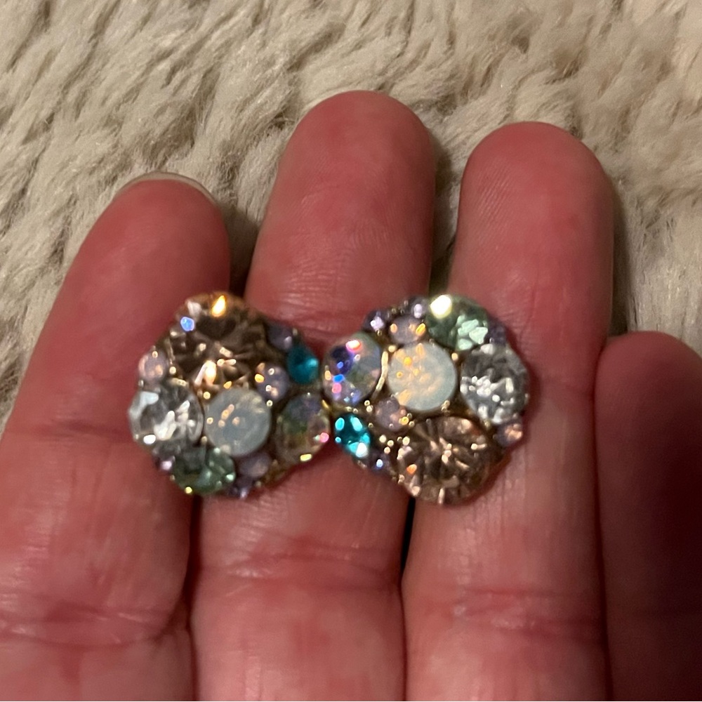 Sparkling colourful earrings